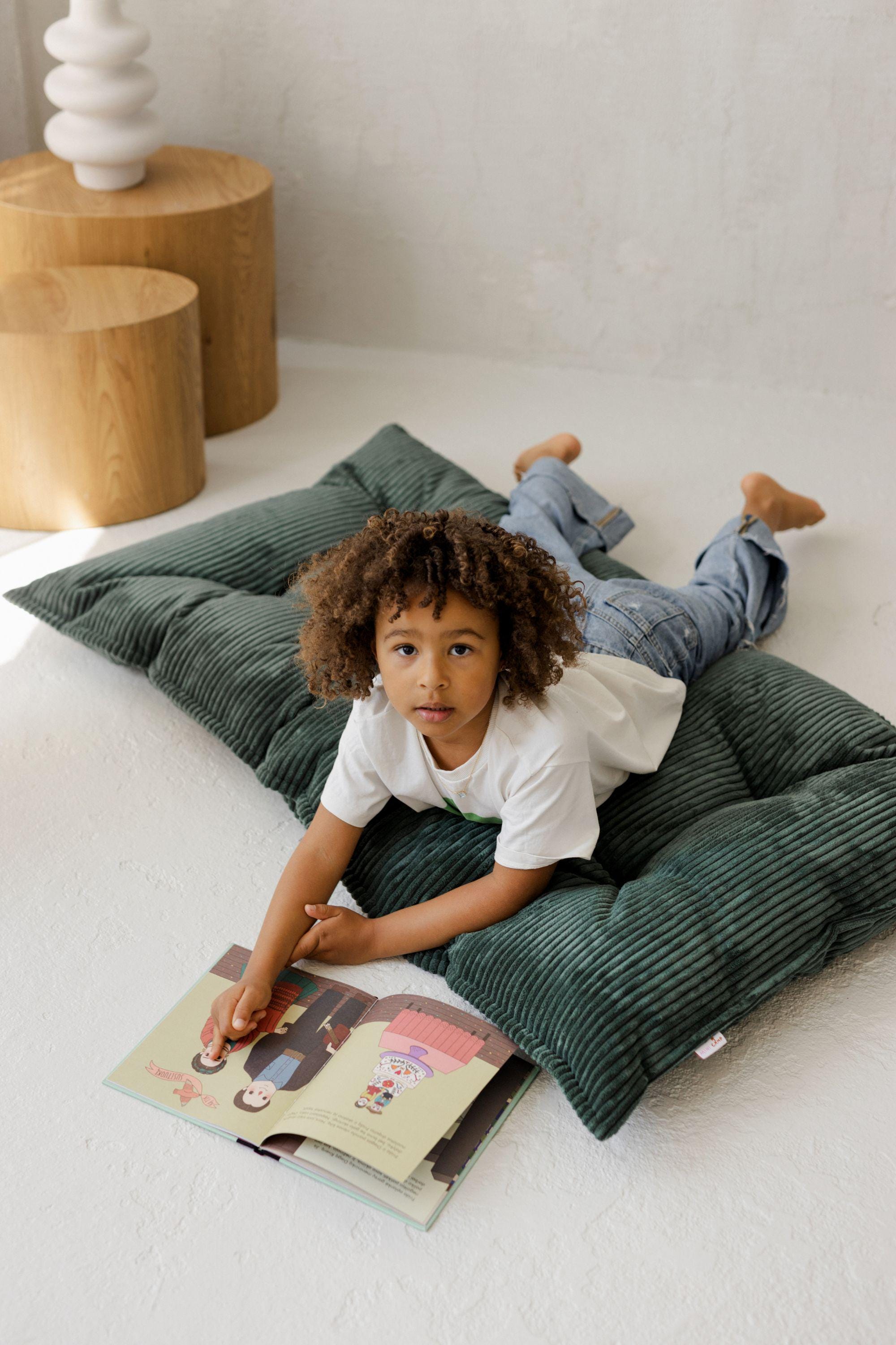 Terracotta Corduroy Bench Cushion, Tufted Window Seat Cushion