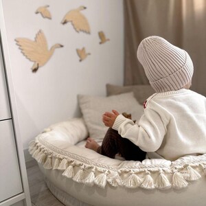 Round Baby Nest, Toddler Floor Cushion, Kids Playroom Decor, Reading Nook Mat, Large Cotton Floor Pillow, Playmat, Toddler Cushion for Lawn image 10