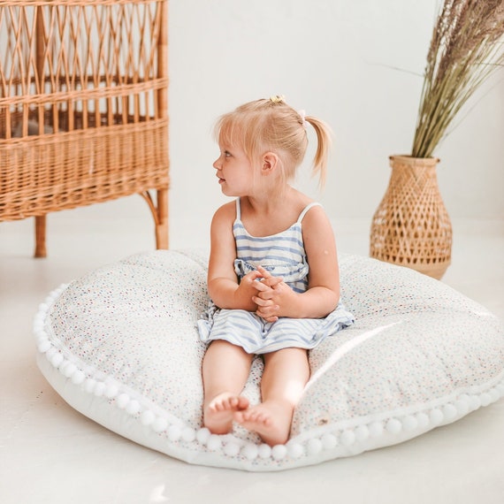 Grand pouf de sol pour enfants, oreiller de sol, coussin de sol pour enfants,  oreiller tipi, décor de pépinière, oreiller de sol pour tout-petits, coussin  de sol pour bébé -  France