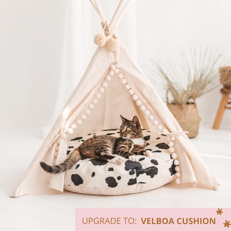 Cat Teepee, Cat Tent, Cat Bed, Cat Cave, Small Dog Bed, Dog Teepee, Cat Tipi, Cat Furniture, Modern Pet Furniture, Cat House, Minicamp image 8