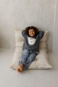Tufted Corduroy Floor Cushion In Ecru, French Cushion Pillow, Soft Seating Mat, Kids Room Decor, Kindergarten Gift, Summer Outdoor Playset product logo
