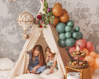 Play Tent For Girls, Toddler Tent, Teepees For Kids, Boho Teepee Kids, Childrens Teepee, Gifts For Kids, Wigwam For Kids, Playhouse Tent