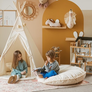 Bodenkissen, rundes Bodenkissen, großes Bodenkissen für Kinder, Bodenkissen-Sitzkissen für Kinder, Leseeckekissen, Kinderbodenkissen Bild 3