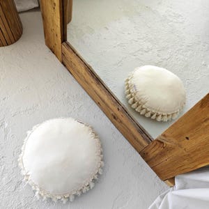 Rond kussenworp, bohokussen, meditatiedecor, yoga bohokussen, ontspanningsdecor, hoekkussen, cadeau spirituele kamer, accent afbeelding 6