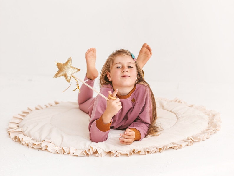 Ruffled Play Mat for Teepee Kids Gaming Play Mat Teepee Etsy