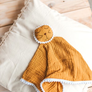 Baby Love Blanket, Security Blanket, Organic Lovely Blanket, Muslin Baby Blanket, Baby Shower Gift, Baby Comforter, Baby Gift, Minicamp image 6
