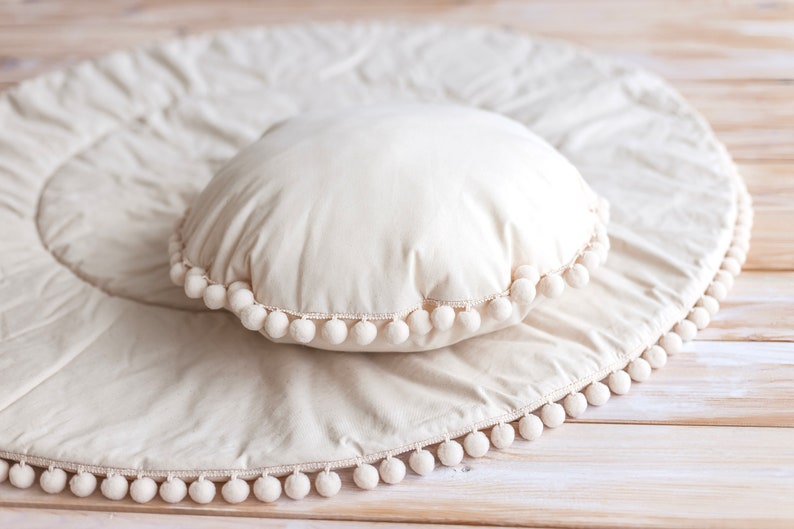 Teepee Play Mat Teepee Playmat With Pompom Trim Padded Etsy