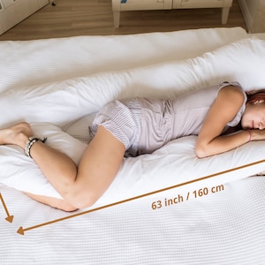 Kapok Pregnancy Pillow, Organic Body Pillow, U Shaped Pillow, Pregnancy Support, Full Body Maternity Pillow, Breastfeeding Pillow, Comfort image 8