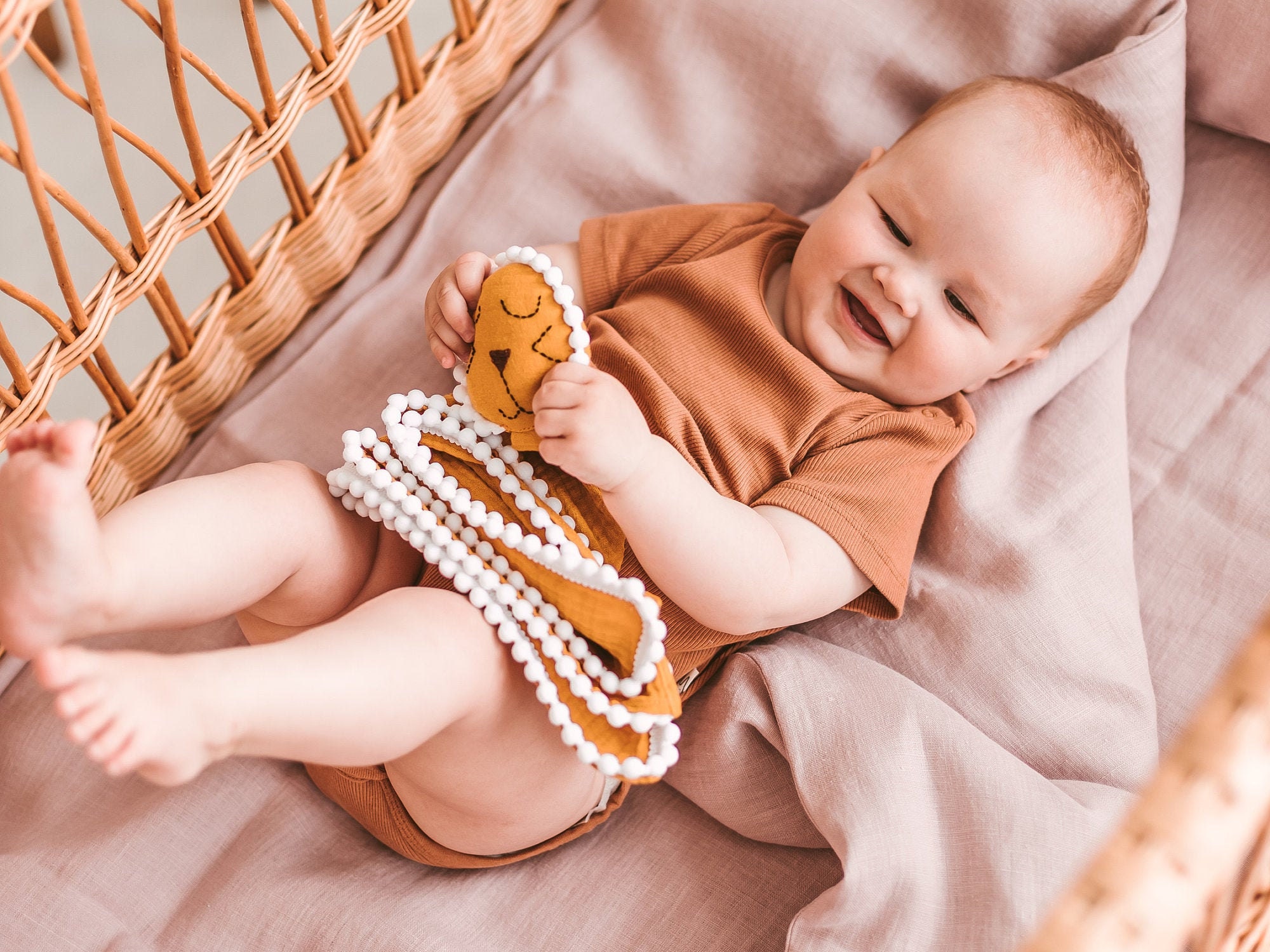 LAWKUL Coperta di sicurezza del bambino Neonato Mussola di Cotone Organico Babe Comfort Morbido Infantile Lovey per Ragazzo Ragazza 40x40cm Koala Grigio