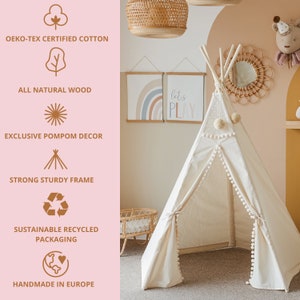 Teepees For Kids, Teepees For Girls, Tipi Zelt Kidner, Toddler Tent, Tipi Play Tent, Tipi Enfant, Teepees For Kids, Teepee Tent, minicampLT Teepee only