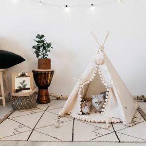 Original Dog Teepee, Dog Bed, Large Dog Bed, Pet Bed, Pet Teepee, Tipi Dog, Cat Teepee, Dog Couch, Dog Tent, Bogo Pet House, Indian Tent Dog image 4