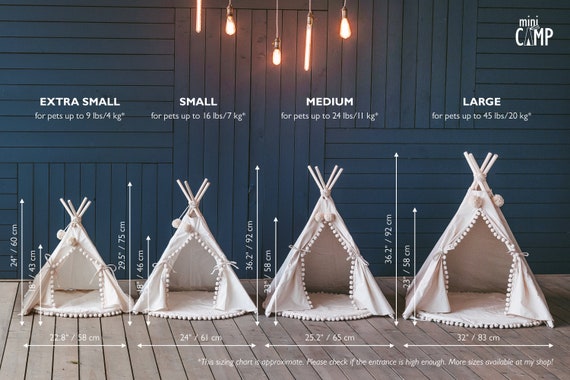 Tente tipi indien en coton pour chat et chien - NOS 4 PATTES – Nos 4 pattes