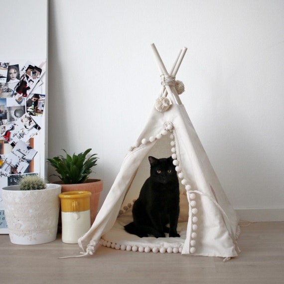 Cat Tent, Cat Teepee, Pet Furniture, Cat Bed, Tipi Chat, Boho Cat  Furniture, Pet Tent, Cat Hideaway, Bohemian Cat Bed, Cat House, Pet House 