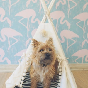 Dog Bed, Dog Teepee, Cat Teepee, Pet Teepee, Tipi Tent Dog, Small Teepee, Small Dog Bed, Native American Dog Tent, Pet Bedding, Indoor Tent image 9