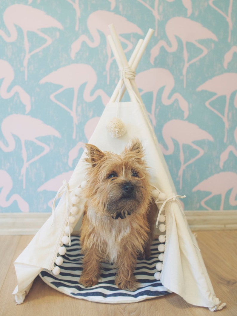 Dog Bed, Dog Teepee, Cat Teepee, Pet Teepee, Tipi Tent Dog, Small Teepee, Small Dog Bed, Native American Dog Tent, Pet Bedding, Indoor Tent image 9