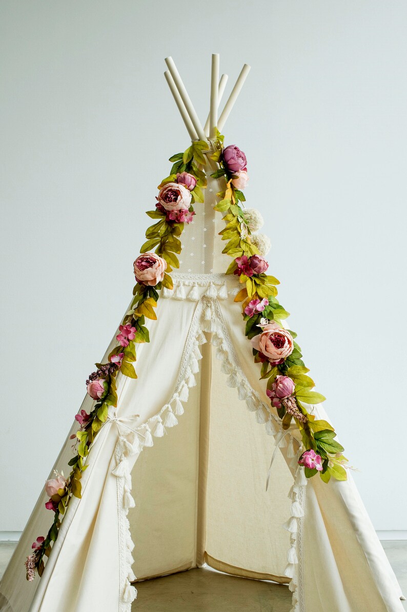 Floral Garland for Boho Teepee Decor Teepee Topper From Etsy