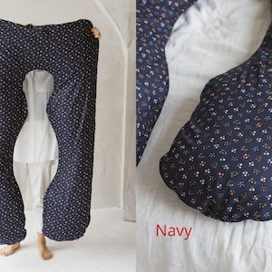 Kapok Pregnancy Pillow, Organic Body Pillow, U Shaped Pillow, Pregnancy Support, Full Body Maternity Pillow, Breastfeeding Pillow, Comfort image 10