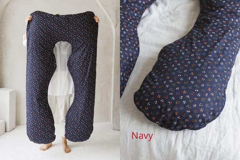 Kapok Pregnancy Pillow, Organic Body Pillow, U Shaped Pillow, Pregnancy Support, Full Body Maternity Pillow, Breastfeeding Pillow, Comfort image 10