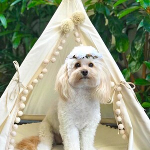 Dog Bed, Dog Teepee, Cat Teepee, Pet Teepee, Tipi Tent Dog, Small Teepee, Small Dog Bed, Native American Dog Tent, Pet Bedding, Indoor Tent image 8