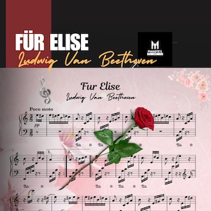 Für Elise -Beethoven Klaviernoten, Klaviernoten nach Kundenwunsch