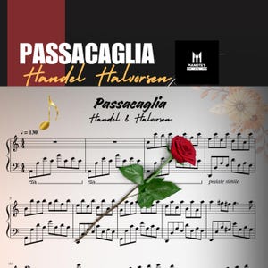 Handel Passacaglia Piano Sheet Music, Custom Piano Music