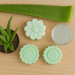 Aloe vera soap .Natural soothing bar for sensitive skin .Handmade  hydrating face & body soap.