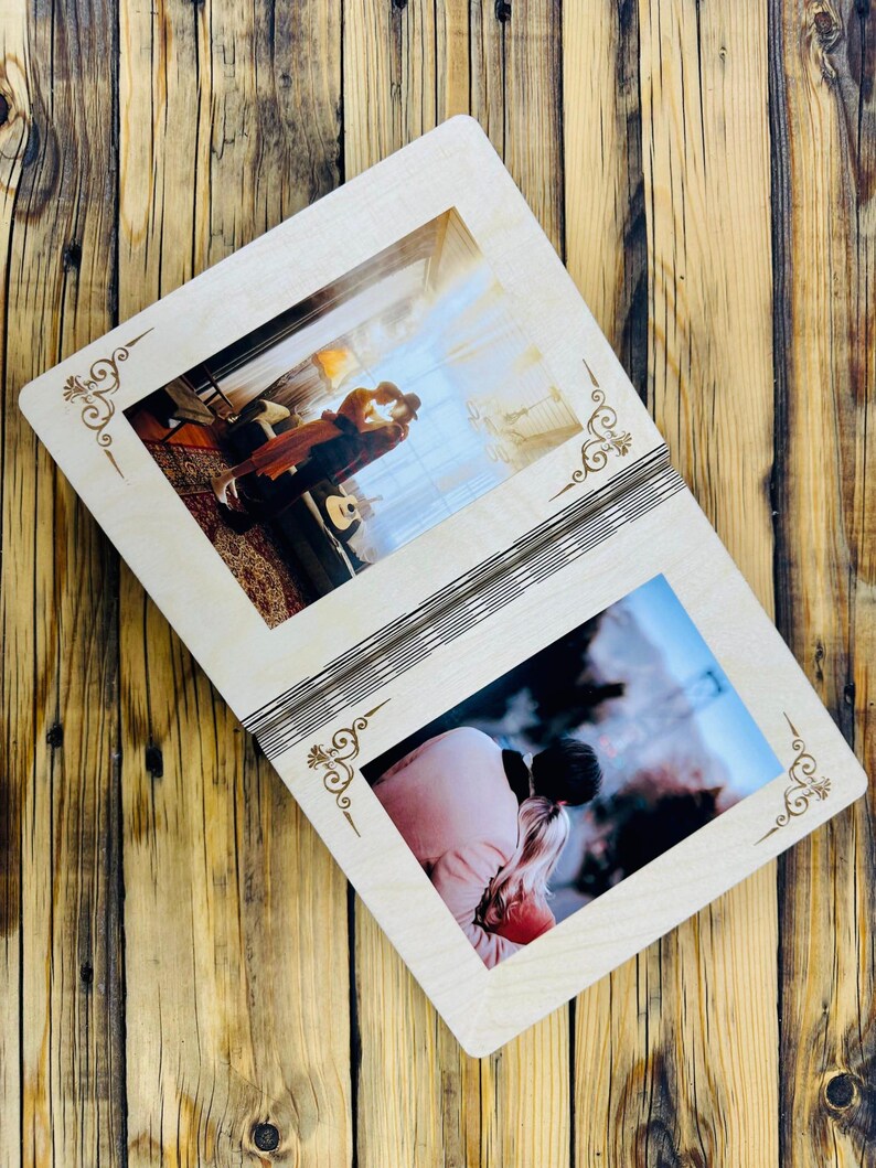 Wooden Memory Frame - Romantic Photo Album 3mm plywood laser cut, cdr, dxf, ai, svg file formats image 7