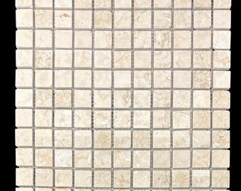 Botticino Marble Polished 1" x 1" Mosaic
