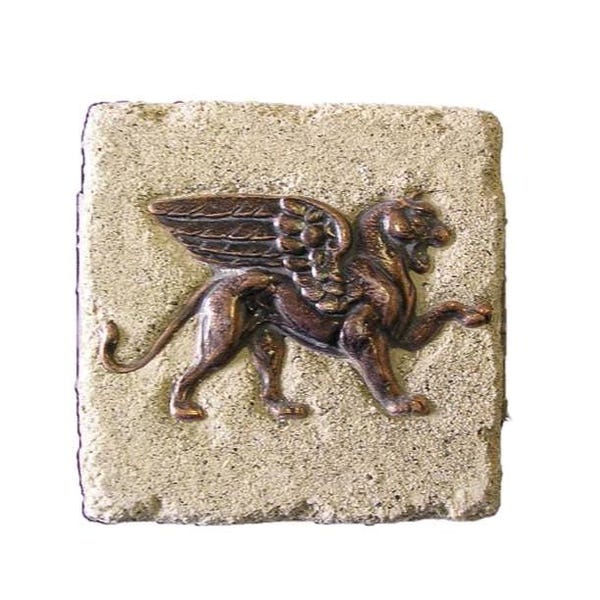 Bronze Griffin Decorative Tile - Right Facing