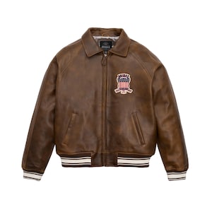 Handmade Men&#39;s Avirex Real Cowhide Leather Jackets All USA Avirex Jacket, Personlized Jackets, Iconic Avirex Jackets, Gift for him