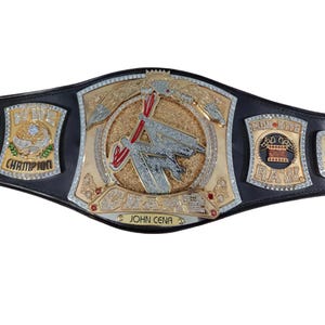 WWE World Heavyweight Championship Spinner Title Belt Replica John Cena Cenation Custom Made Cowhide Leather Strap Title Belt