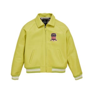 Blouson moto en cuir de course Avirex