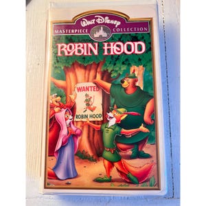 Walt Disney Masterpiece Collection Robin Hood VHS Vintage Classic Animated Movie