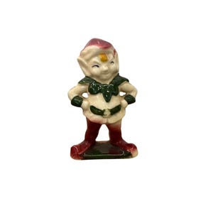 Vintage Keramik Älvefigur 12 cm Juldekoration