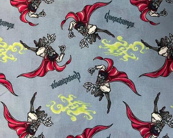 Goosebumps Vampire Pattern Fabric 100% Cotton 44" Wide Sold By The Half Yard