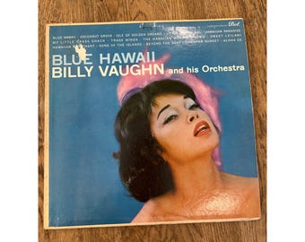 Billy Vaughn Blue Hawaii Vinyl Record 1950s Island Music M-50,206 Album