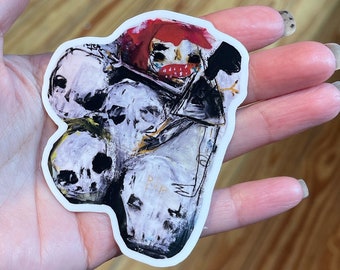 Calaveras Vinilo Pegatina, arte oscuro, cosas crudas arte callejero, pegatinas de terror, pegatina de graffiti, pegatina de tabla de skate, pegatina coleccionable gótica