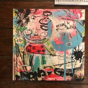 Hard cover Art Book, coffee table book of outsider art hardcover book, dark art, art brut, cool art gift, colorful kunst style art book,