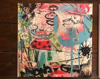 Hard cover Art Book, Couchtisch Buch von Outsider Kunst Hardcover Buch, dunkle Kunst, Kunst brut, cooles Kunst Geschenk, bunte Kunst Stil Kunst Buch,