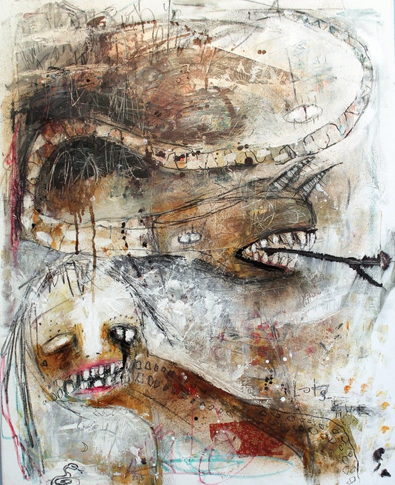 Outsider Art. 8x10 Print, Horror Art Print, Graffiti Art