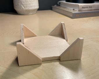 Handcrafted Maple Wood Coaster Holder | Minimalist Coaster Stand