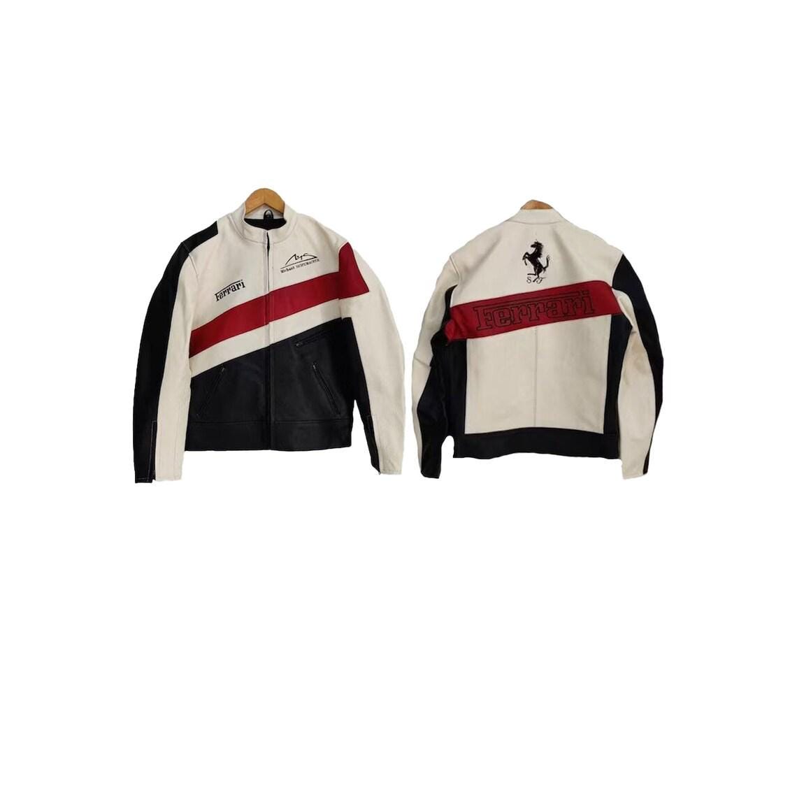 Leather ferrari jacket - Etsy 日本 Leather ferrari jacket - Etsy 日本