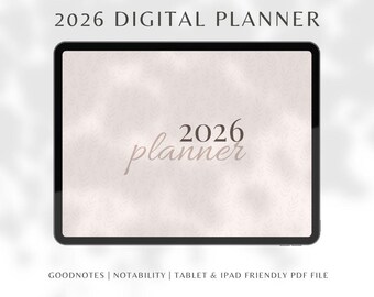 2026 Digital Planner | All in One Hyperlinked Planner | Daily Weekly Monthly Planner | Goodnotes & Notability Planner
