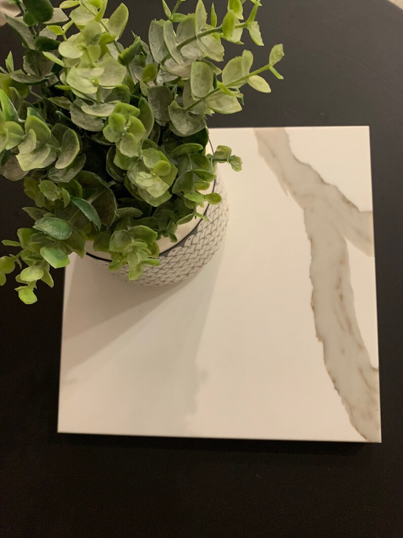 10x10 Calacatta Quartz Cutting Board/charcuterie Board Etsy