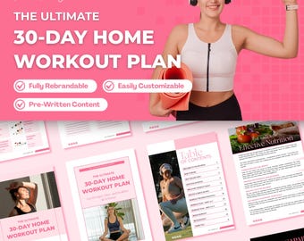 30-Tage Trainingsplan für Zuhause: PLR Fitness eBook (Digitaler Download)
