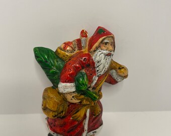 Vintage Old World Christmas Ornament Father Christmas Made in Hong Kong 1970/80s Vintage  Blow Mold Christmas Ornament Victorian Christmas