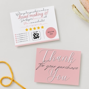 DRUCKBARE kleine Unternehmen Danke Karten personalisierte 13x18 Querformat | Digitale Vorlage zur Kundenwertschätzung