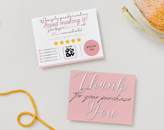 Tarjetas de agradecimiento imprimibles para pequeñas empresas, personalizadas, de 5 x 7, formato horizontal/digital, plantilla de agradecimiento al cliente