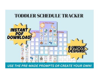 Toddler Visual Daily Routine Chart Blue- Printable Schedule with Icons, PDF Download, 3 Designs