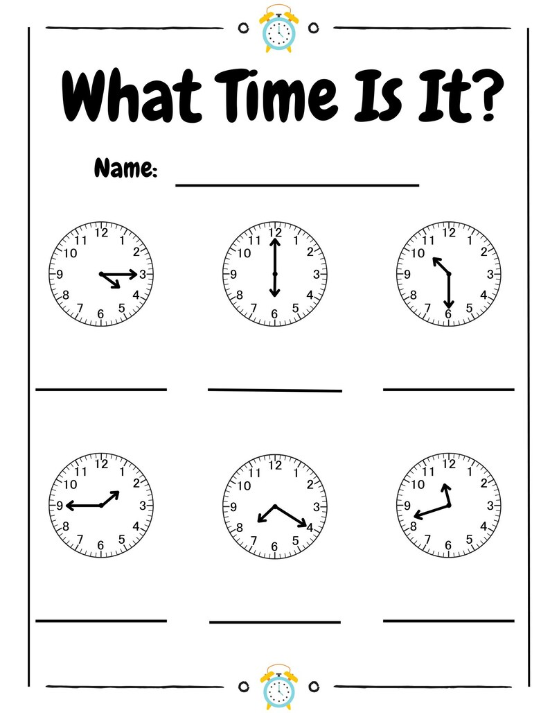 Teachers time telling worksheet bundle – 10 printable black and white pages to teach students how to tell time. Includes analog clock activities, hour and minute practice, fun time telling exercises, and various worksheet designs. Perfect for elementary teachers, homeschool parents, first grade, second grade, special education, math centers, morning work, time units, digital download, and classroom resources
